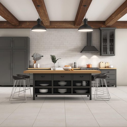 Large-White-Tile-Kitchen-Floor