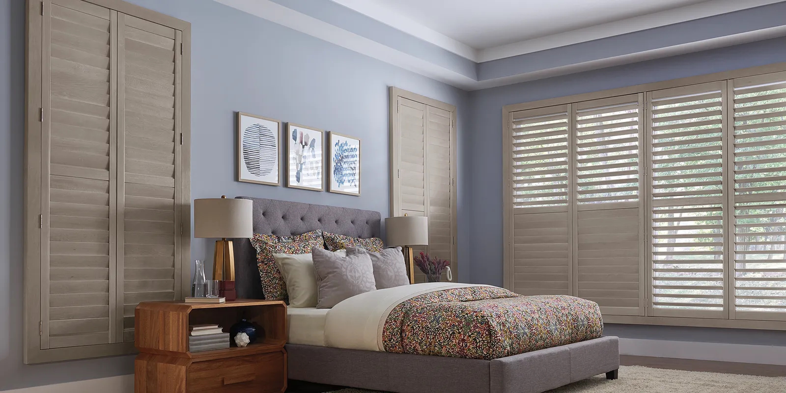Graber shutters for bedroom | Panter's Hardwood Floors & More